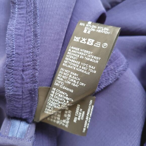 The Kooples Lace Sleeve Cocktail Dress Blue Fit Flare Crepe Medium - Picture 14 of 14